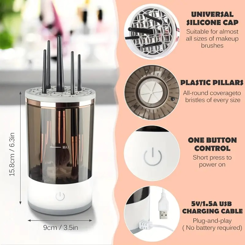 GlamWash™ - Makeup Brush Washer